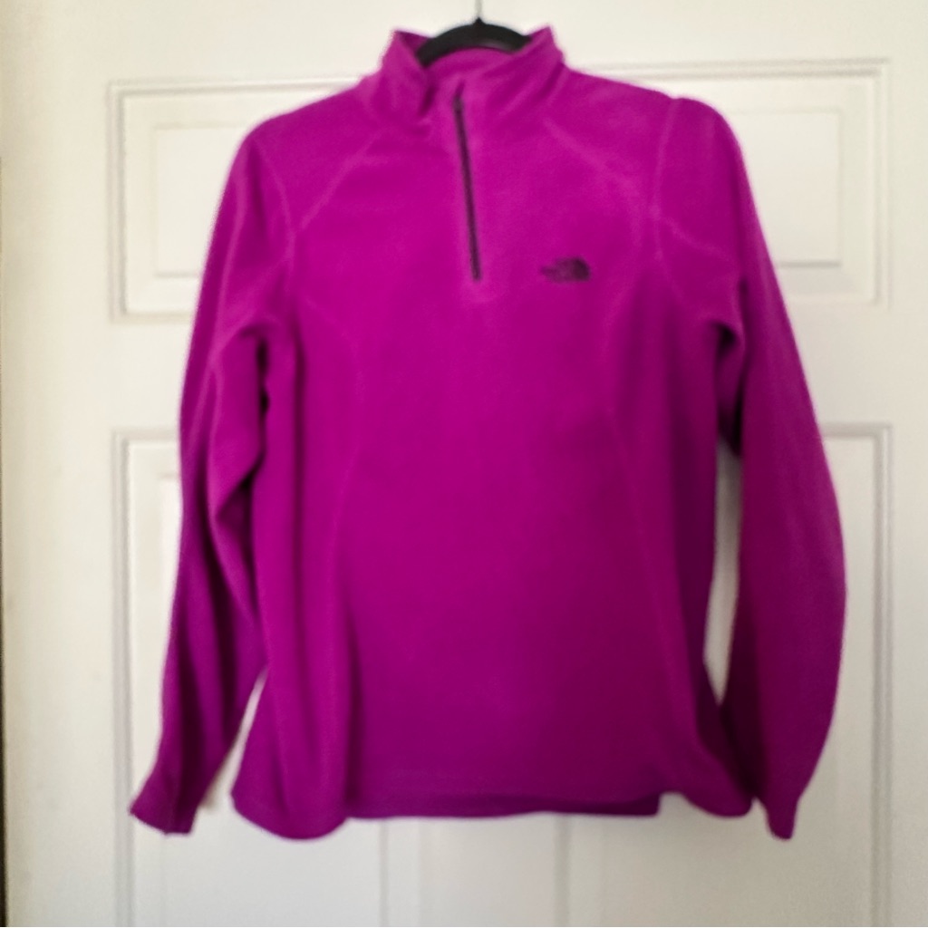 The North Face Purple Fleece Women’s Quarter Zip Pullover Sweatshirt Medium M